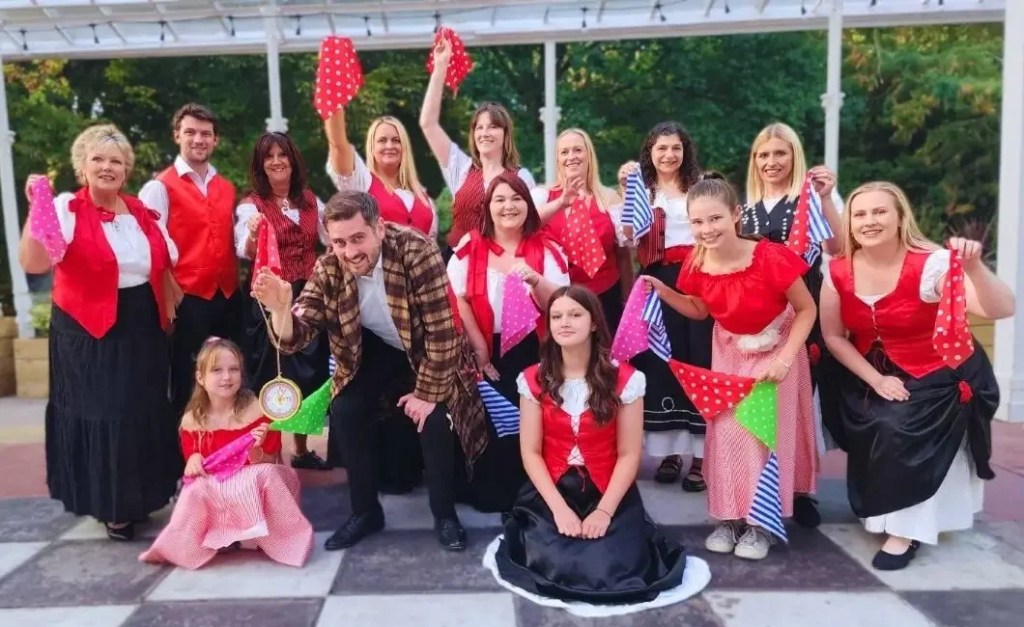 Step In Time - Pick-a-pocket (Back row: Mandy Davies, Kieran Davies, Andrea Jones, Nichola Prince, Lianne Thomas, Sarah Watters, Jane Blees, Shirley Harris. Front row: Amber Piercy, Gareth Jones, Jennifer Herrits, Phoebe Morgan, Isla Piercy, Emma Davies)